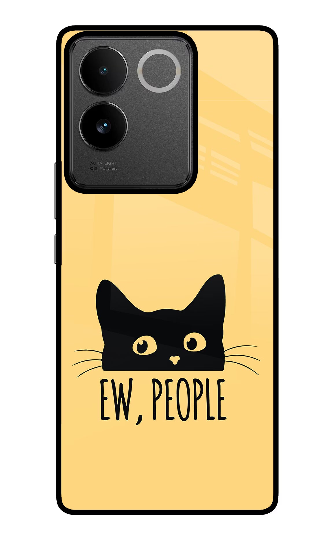 Ew People Catitude IQOO Z7 Pro 5G Glass Case Back Cover by Casekaro