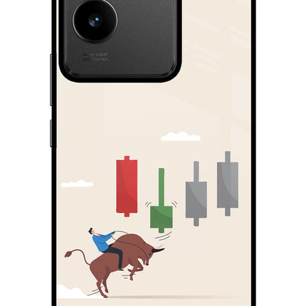 Bull Trading Momentum IQOO Z7 Pro 5G Glass Case Back Cover by Casekaro