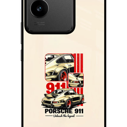 Classic Porsche 911 IQOO Z7 Pro 5G Glass Case Back Cover by Casekaro