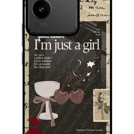 I am just a girl IQOO Z7 Pro 5G Glass Case