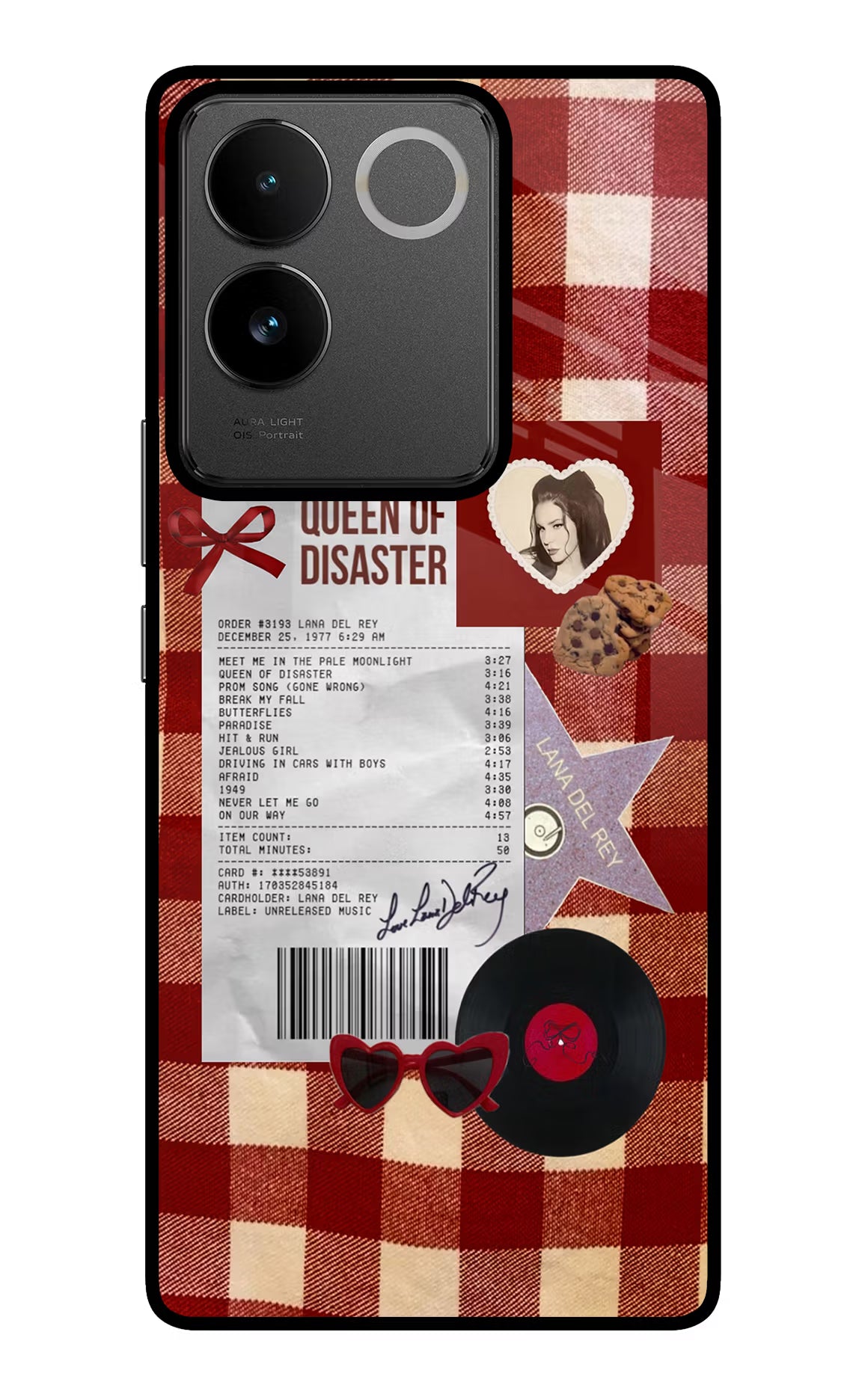 Queen of Disaster IQOO Z7 Pro 5G Glass Case Back Cover by Casekaro