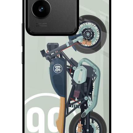 Classic Cafe Racer 99 IQOO Z7 Pro 5G Glass Case Back Cover by Casekaro
