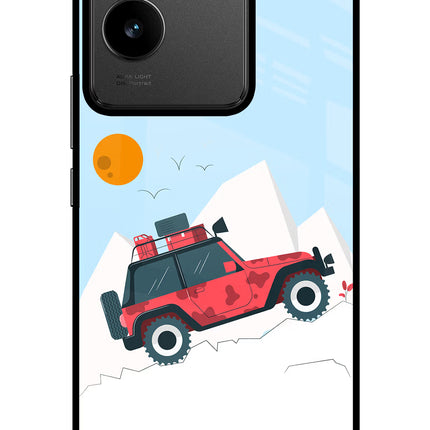 Mountain Trail Beast IQOO Z7 Pro 5G Glass Case Back Cover by Casekaro