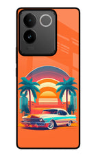 Palm Drive 80s IQOO Z7 Pro 5G Glass Case