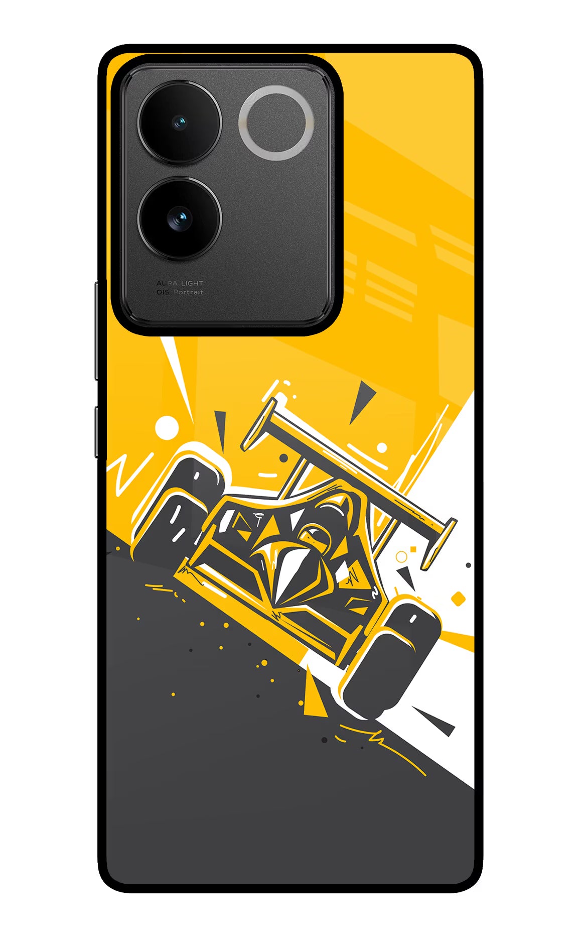 Track King IQOO Z7 Pro 5G Glass Case Back Cover by Casekaro