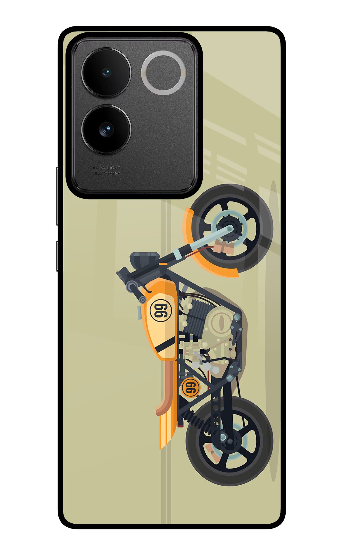 Vertical Speedster IQOO Z7 Pro 5G Glass Case Back Cover by Casekaro