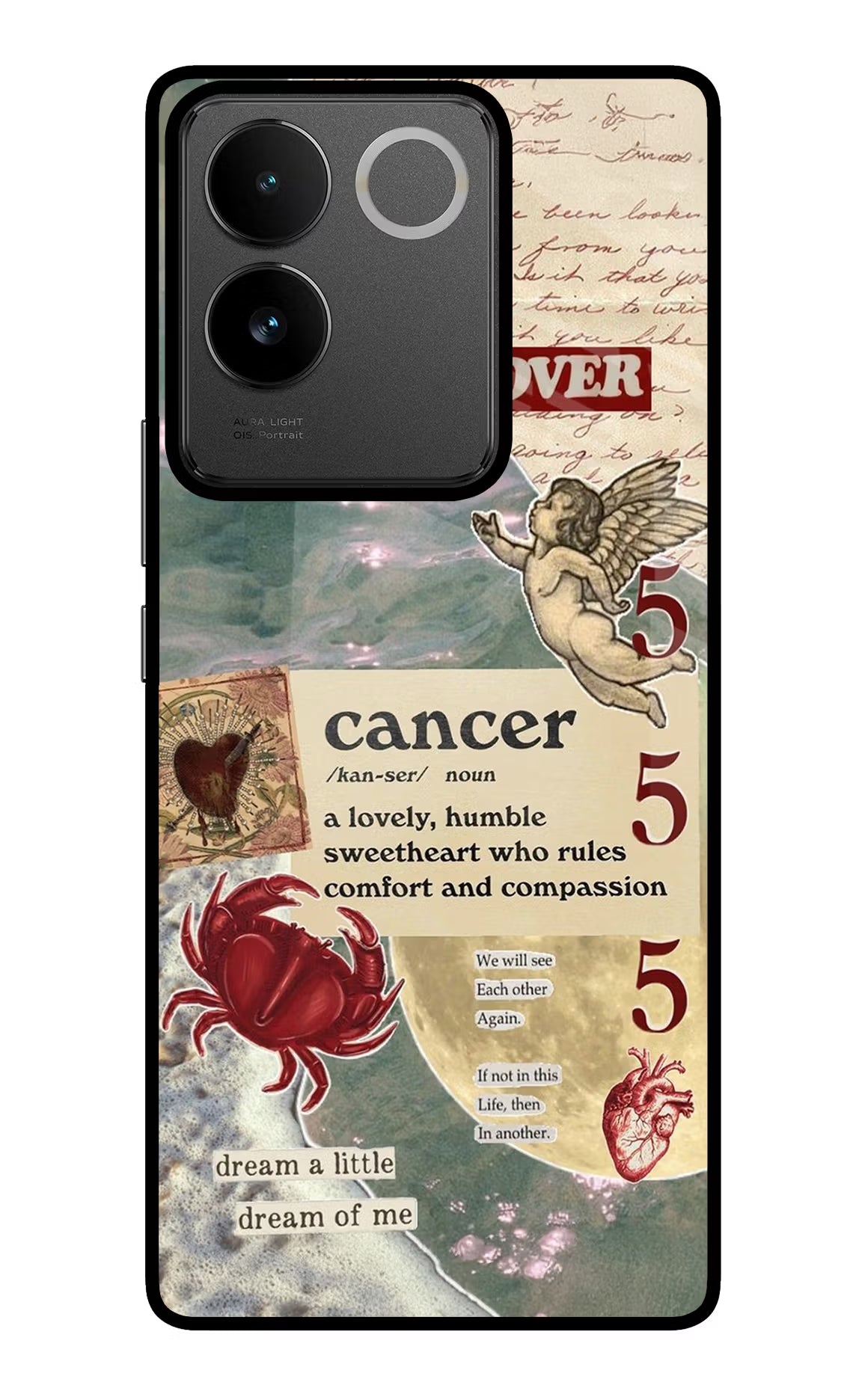 Cancer Zodiac IQOO Z7 Pro 5G Glass Case Back Cover by Casekaro