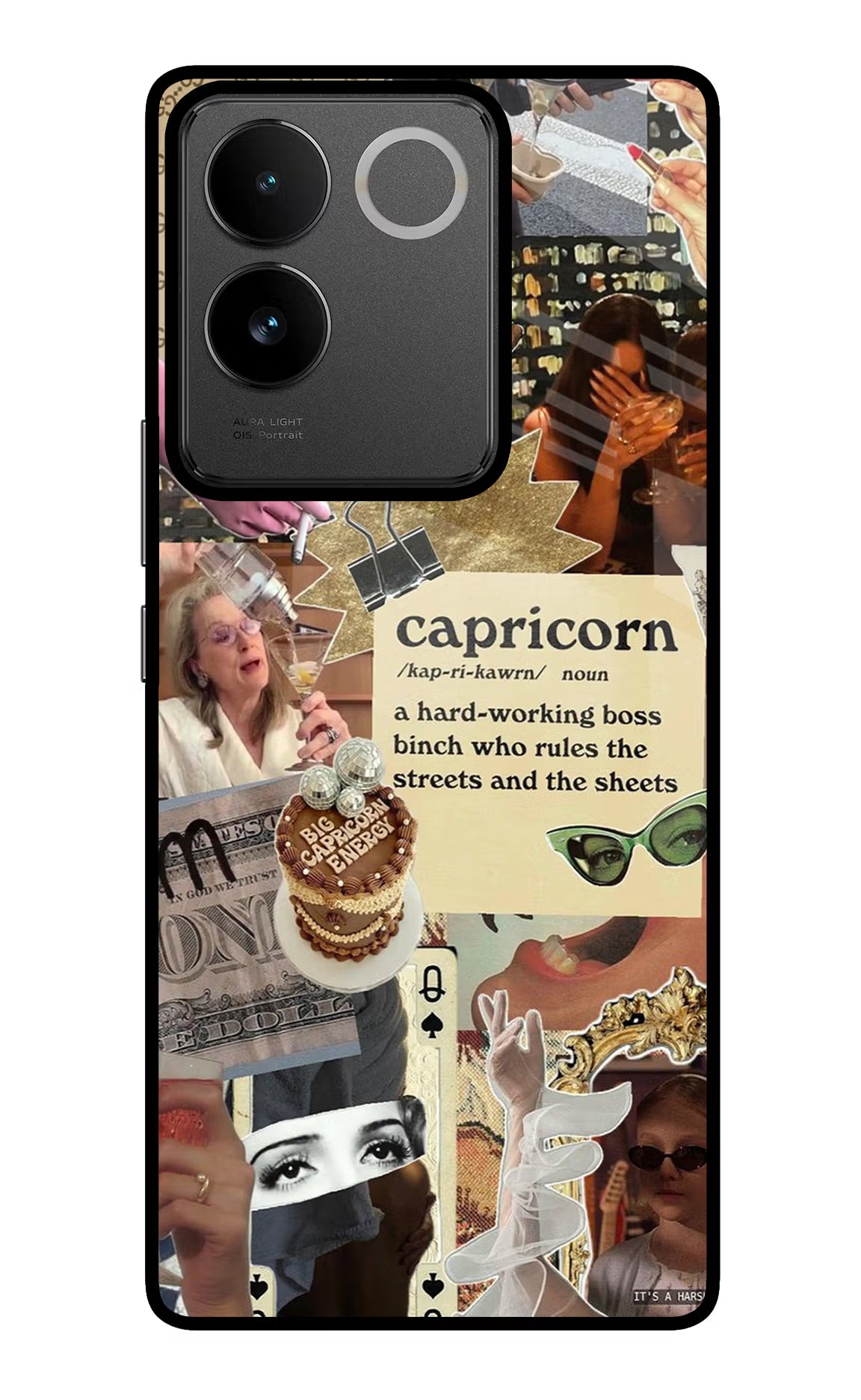 Capricorn Zodiac IQOO Z7 Pro 5G Glass Case Back Cover by Casekaro
