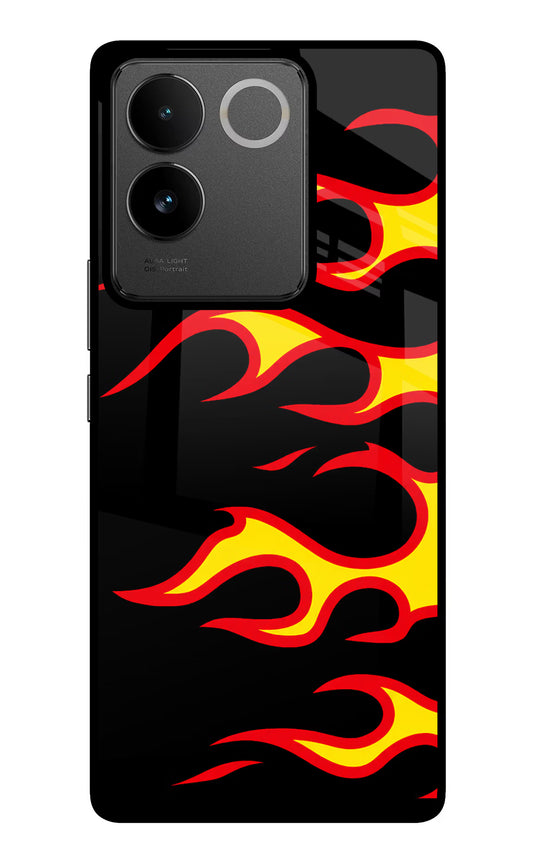 Side Sweep Flames IQOO Z7 Pro 5G Glass Case