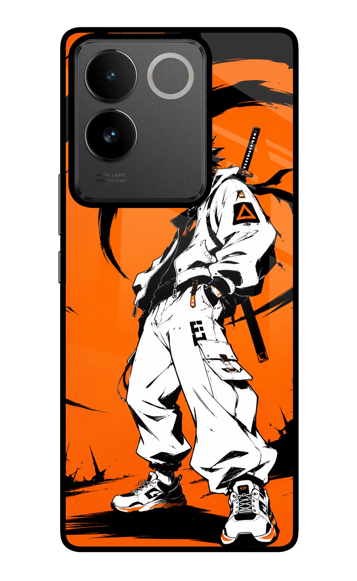 Street Samurai  IQOO Z7 Pro 5G Glass Case Back Cover by Casekaro