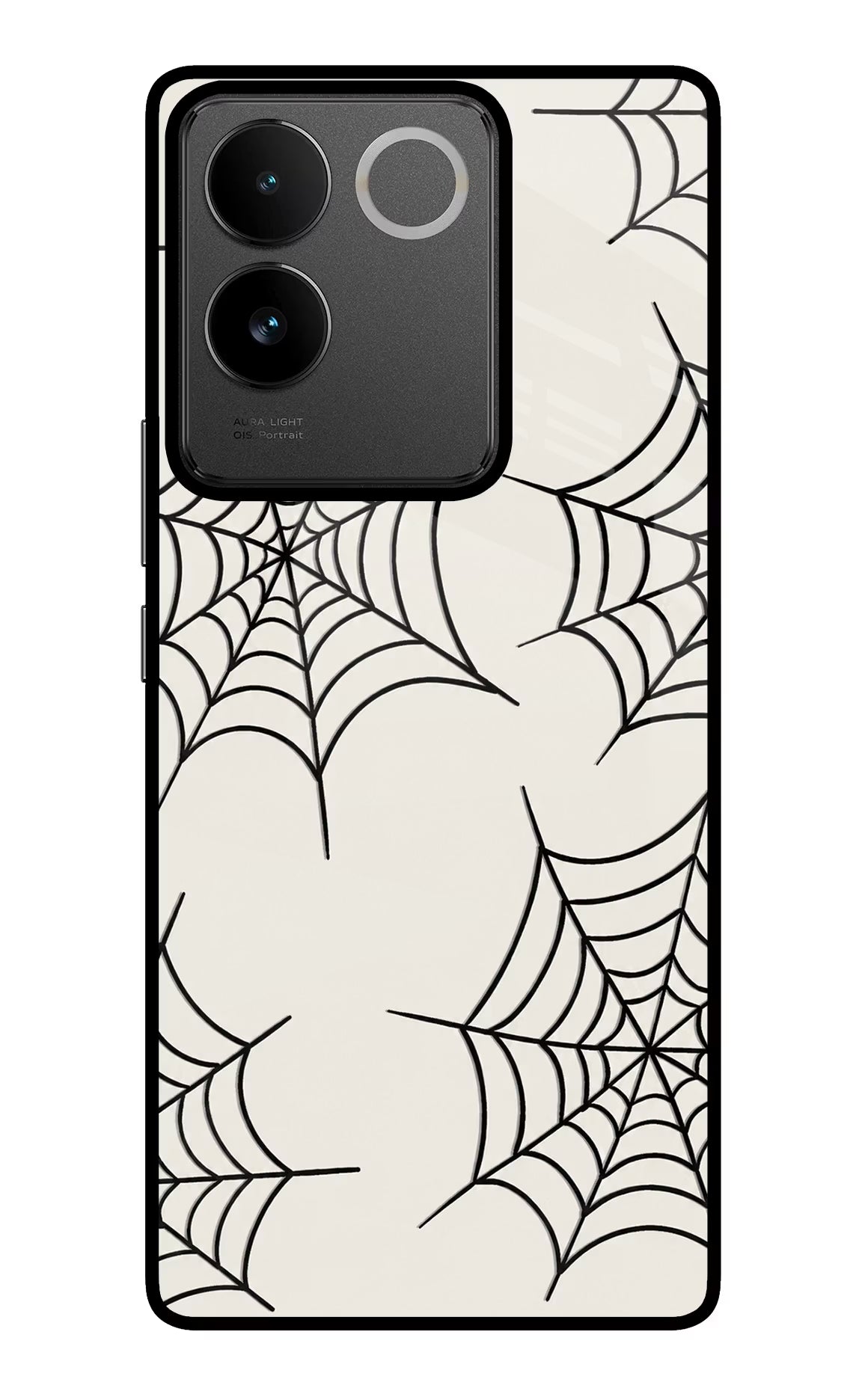 Spider Web IQOO Z7 Pro 5G Glass Case Back Cover by Casekaro