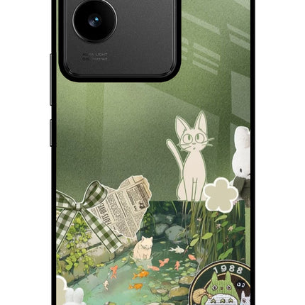 Aesthetic anime IQOO Z7 Pro 5G Glass Case Back Cover by Casekaro