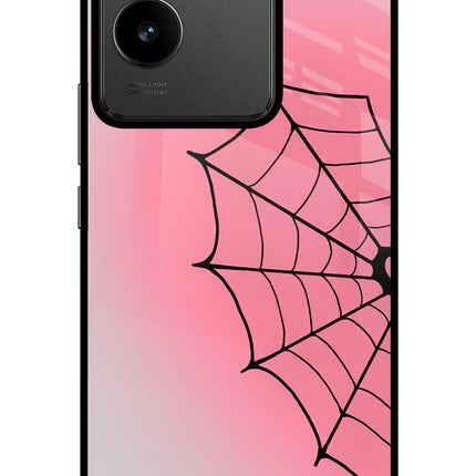 Pink Web IQOO Z7 Pro 5G Glass Case