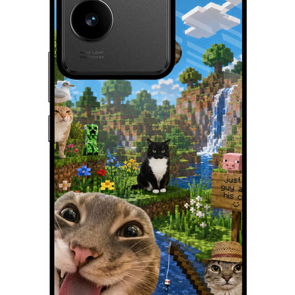 Minecraft Cat Chaos IQOO Z7 Pro 5G Glass Case