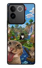 Minecraft Cat Chaos IQOO Z7 Pro 5G Glass Case