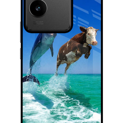 Dolphin vs Cow IQOO Z7 Pro 5G Glass Case