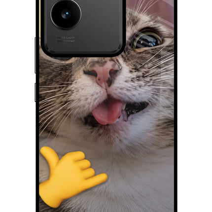 Silly Cat Call IQOO Z7 Pro 5G Glass Case