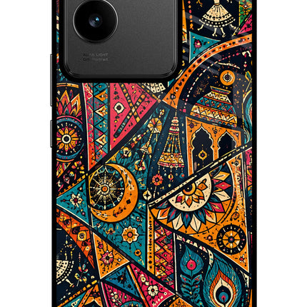 Folk Print IQOO Z7 Pro 5G Glass Case