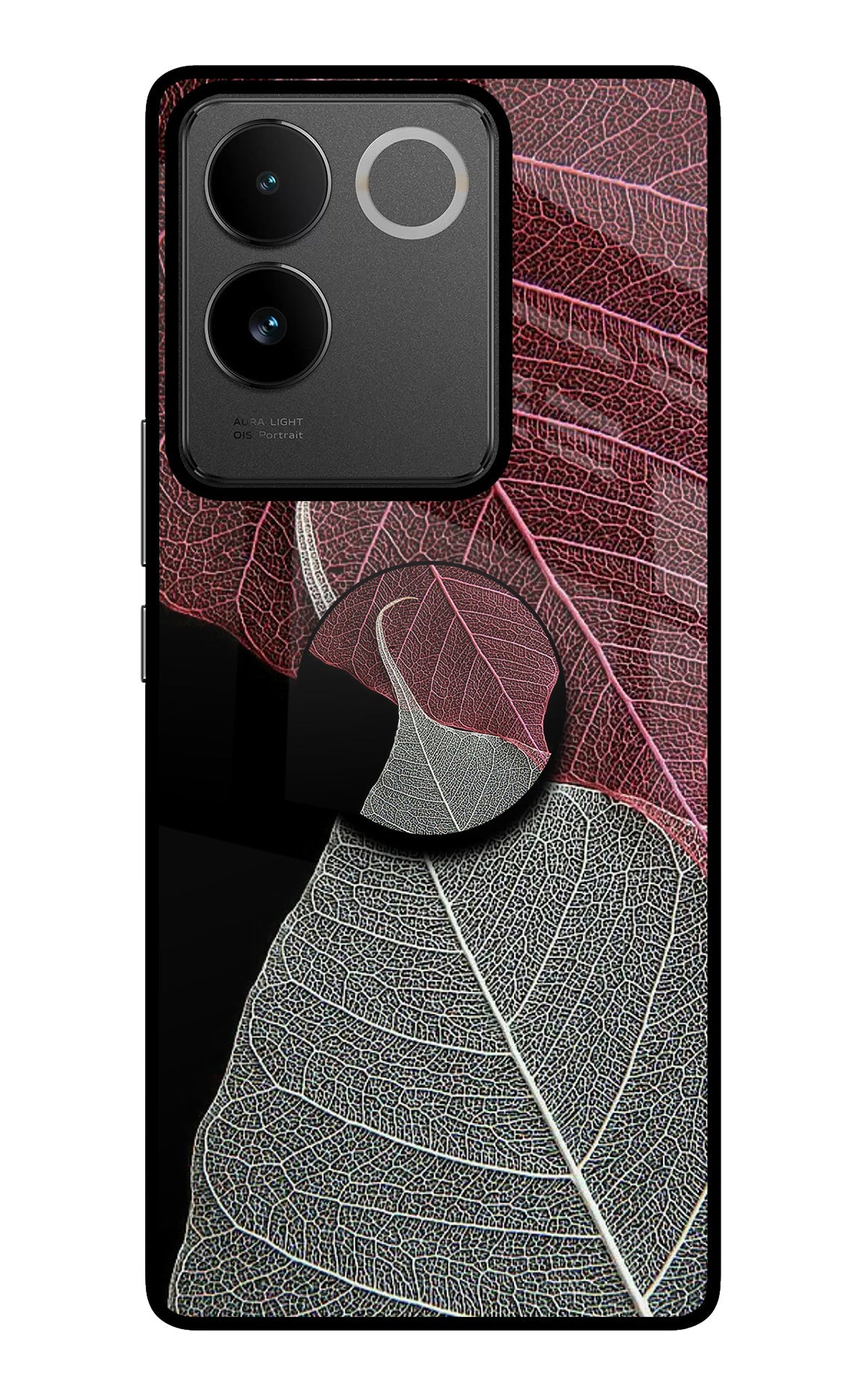 Leaf Pattern IQOO Z7 Pro 5G Glass Case