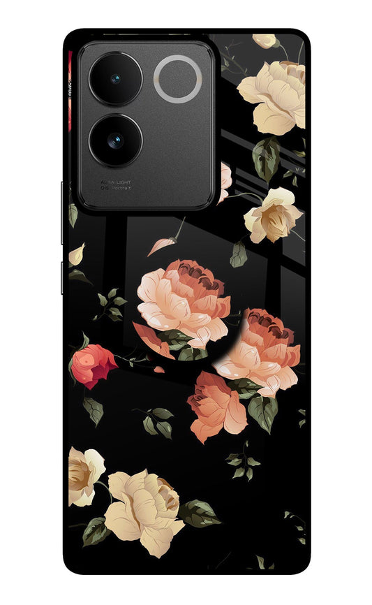 Flowers IQOO Z7 Pro 5G Glass Case