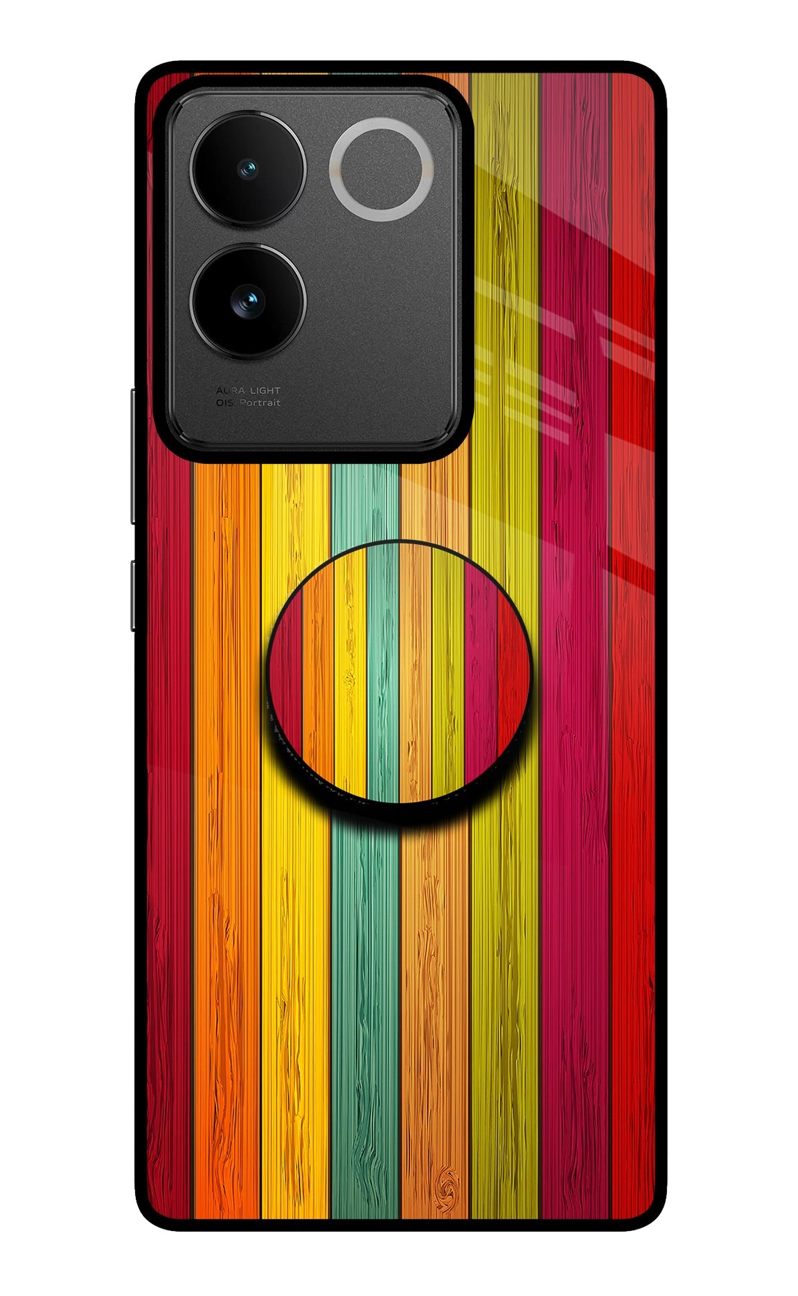 Multicolor Wooden IQOO Z7 Pro 5G Pop Case