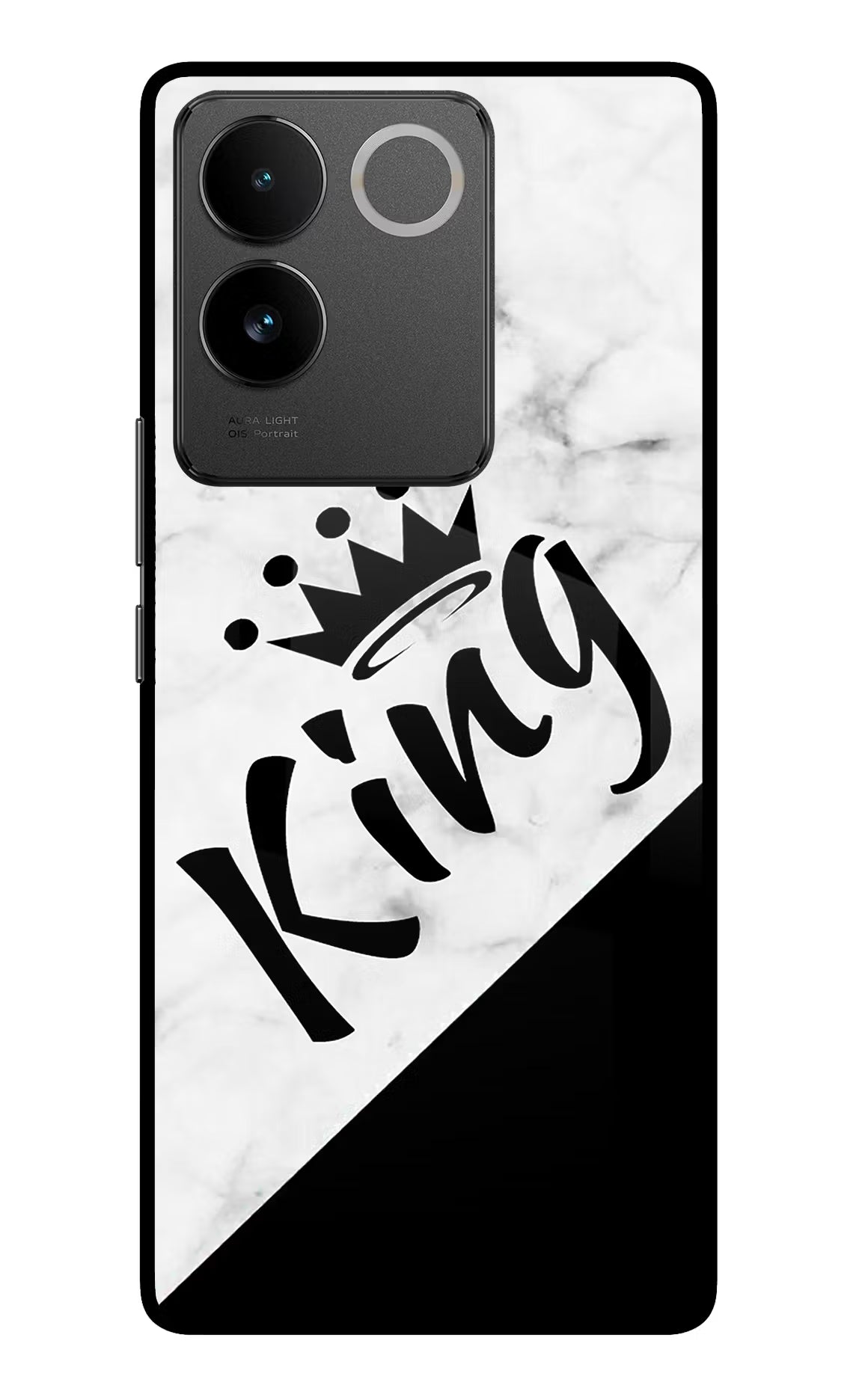 King Vivo T2 Pro 5G Glass Case Back Cover by Casekaro