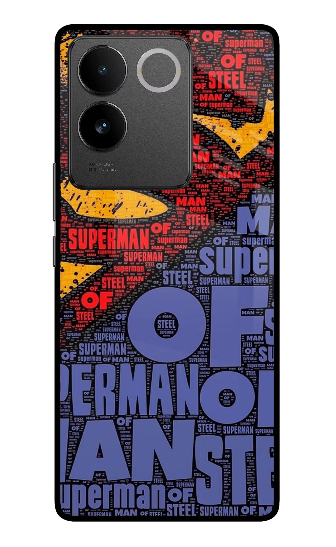 Superman Vivo T2 Pro 5G Glass Case Back Cover by Casekaro