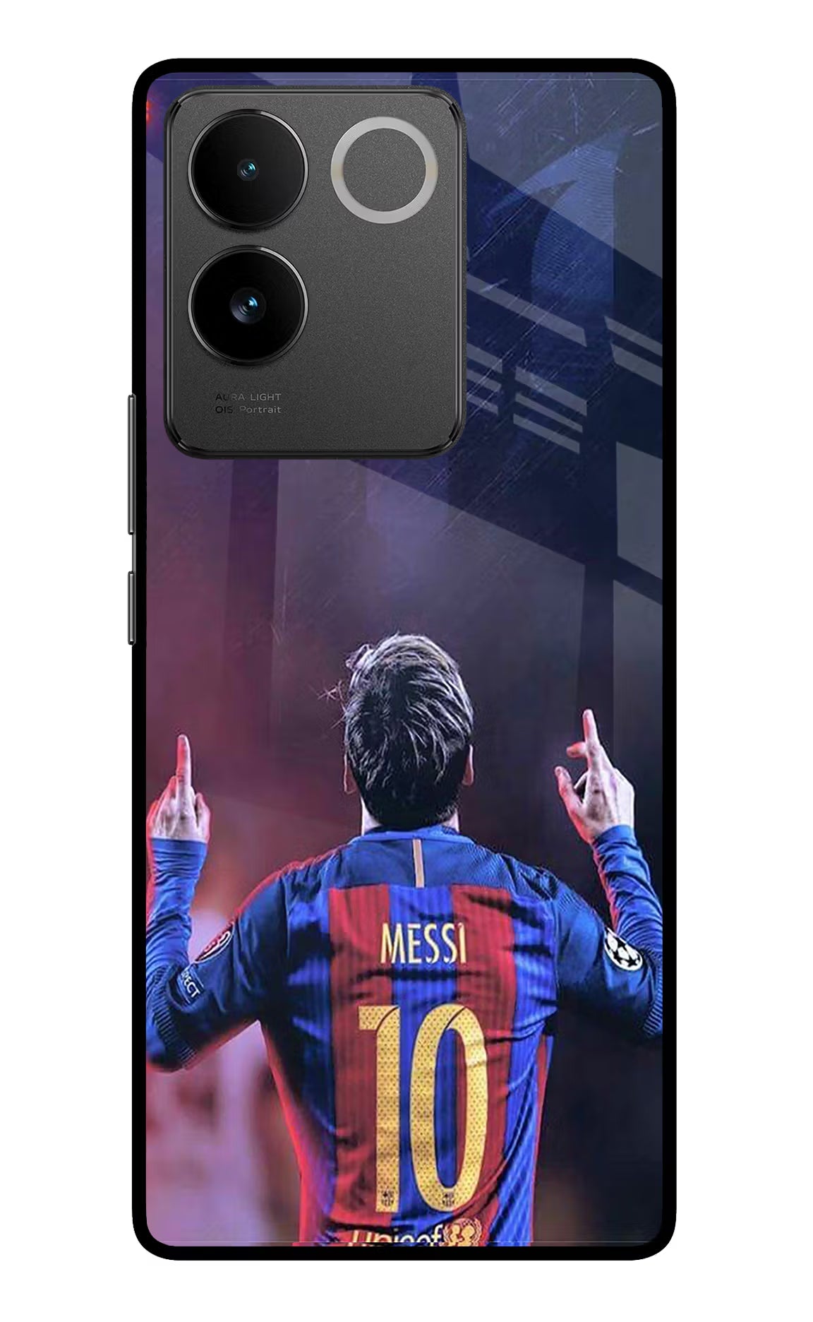 Messi Vivo T2 Pro 5G Glass Case Back Cover by Casekaro