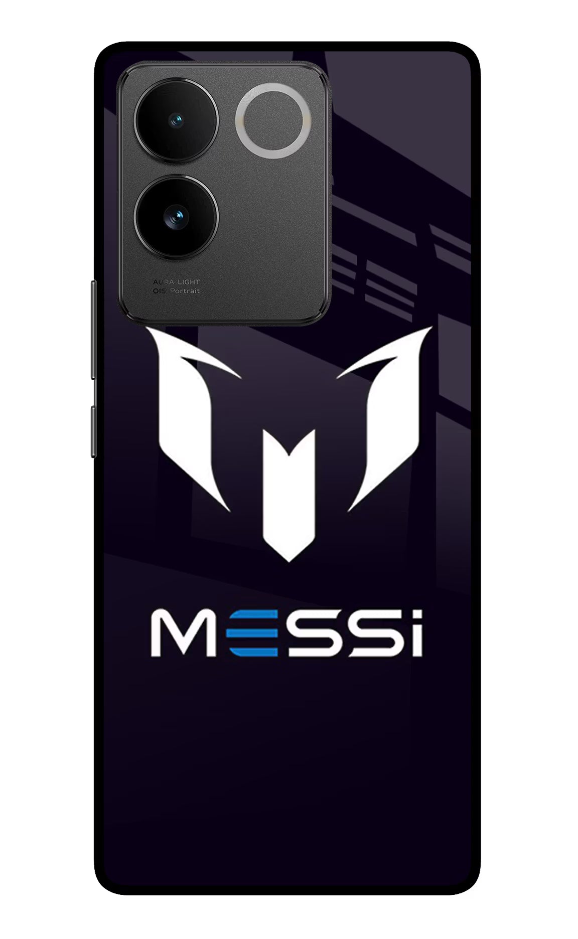 Messi Logo Vivo T2 Pro 5G Glass Case Back Cover by Casekaro