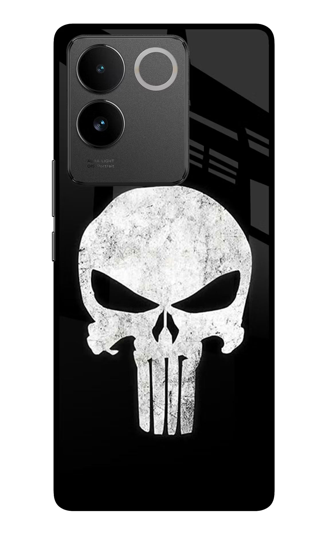 Punisher Skull Vivo T2 Pro 5G Glass Case Back Cover by Casekaro