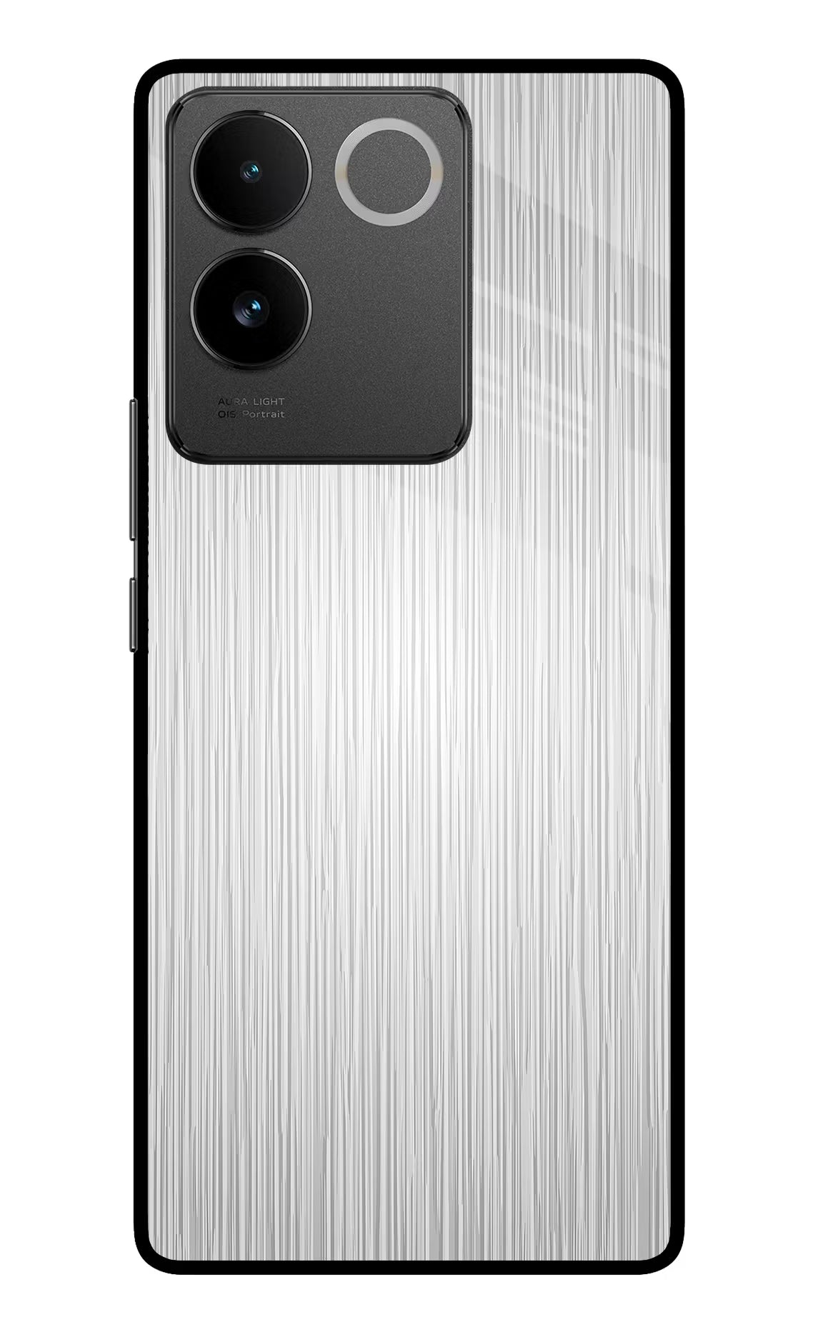 Wooden Grey Texture Vivo T2 Pro 5G Glass Case Back Cover by Casekaro