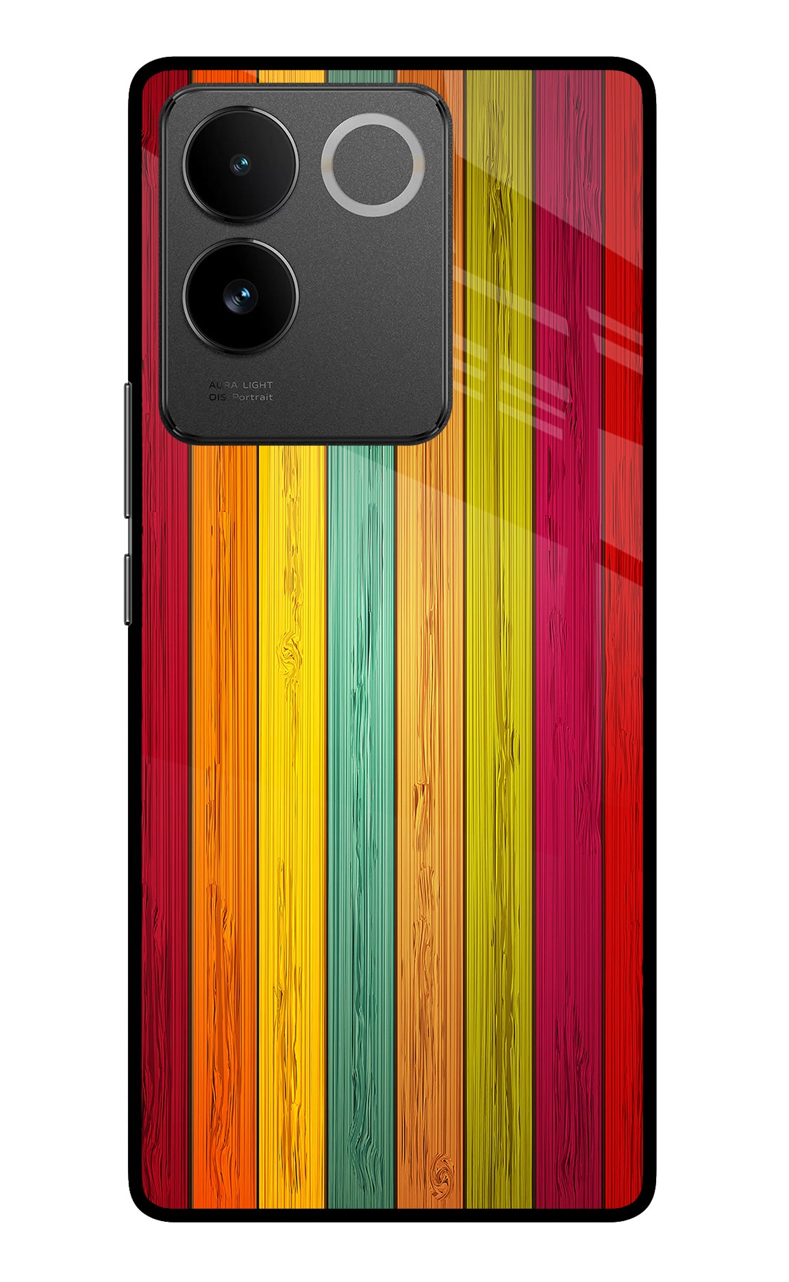 Multicolor Wooden Vivo T2 Pro 5G Back Cover