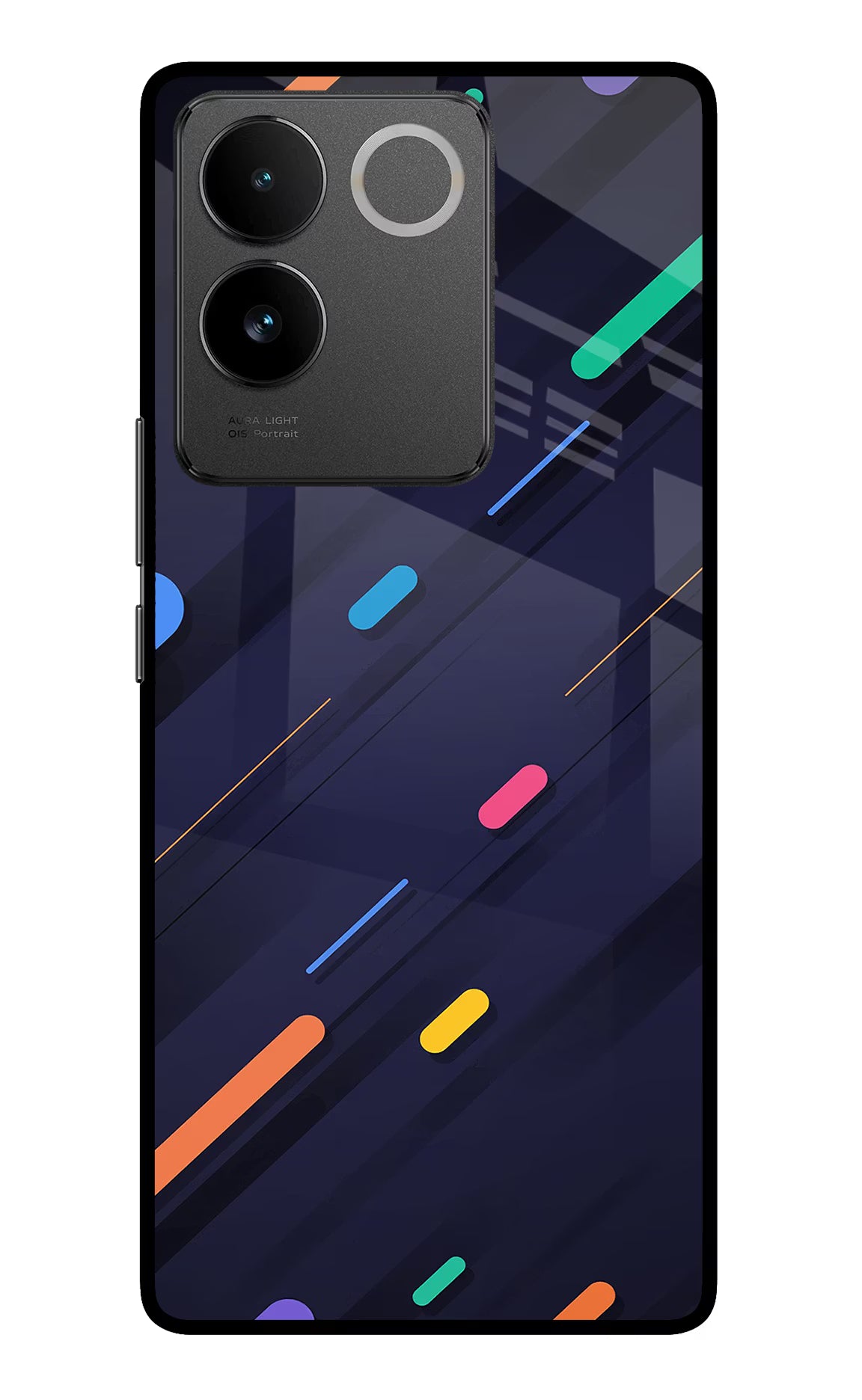 Abstract Design Vivo T2 Pro 5G Glass Case Back Cover by Casekaro