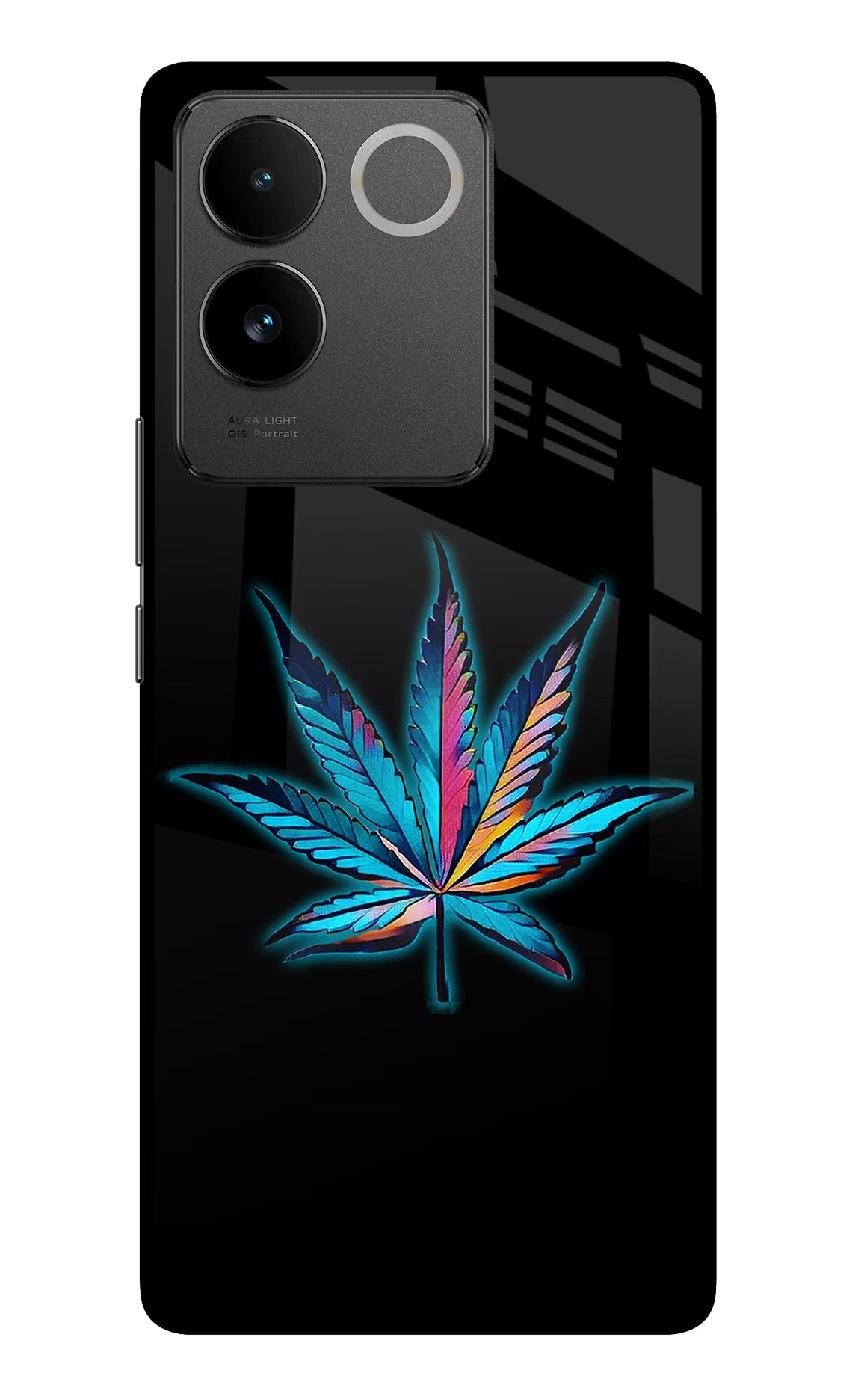 Weed Vivo T2 Pro 5G Glass Case Back Cover by Casekaro
