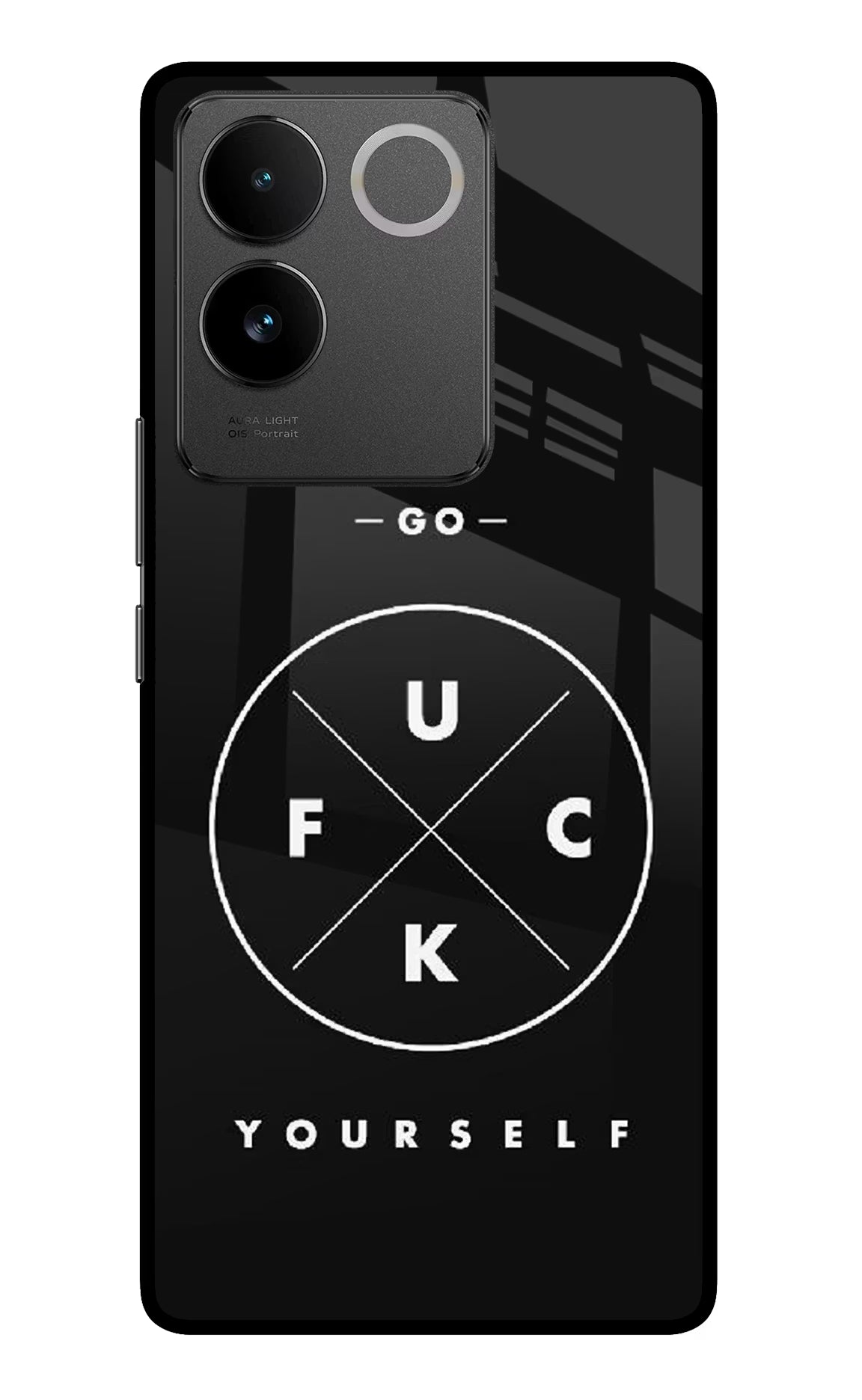 Go Fuck Yourself Vivo T2 Pro 5G Glass Case Back Cover by Casekaro