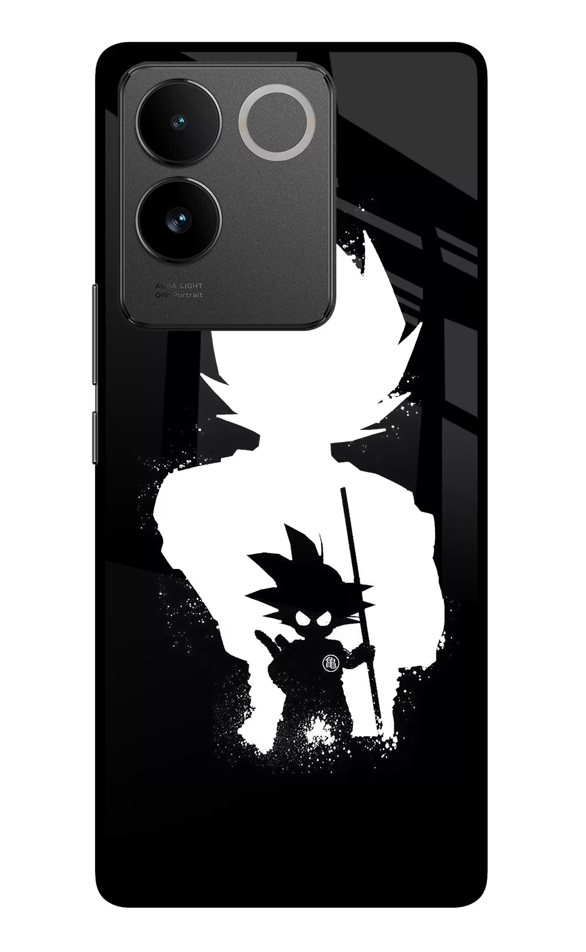 Goku Shadow Vivo T2 Pro 5G Glass Case Back Cover by Casekaro