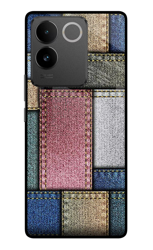 Multicolor Jeans Vivo T2 Pro 5G Glass Case