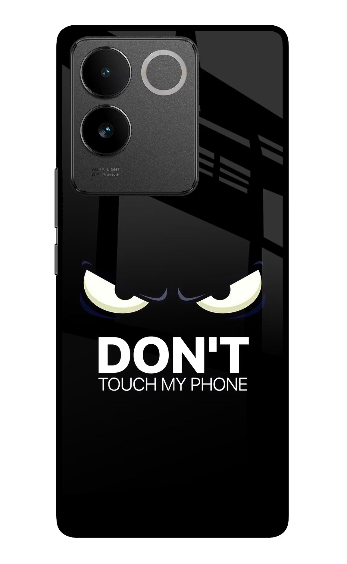 Don'T Touch My Phone Vivo T2 Pro 5G Glass Case Back Cover by Casekaro