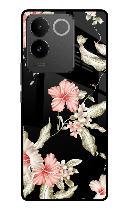 Flowers Vivo T2 Pro 5G Glass Case
