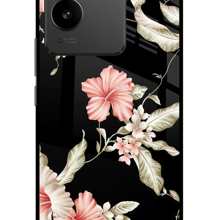 Flowers Vivo T2 Pro 5G Glass Case Back Cover by Casekaro