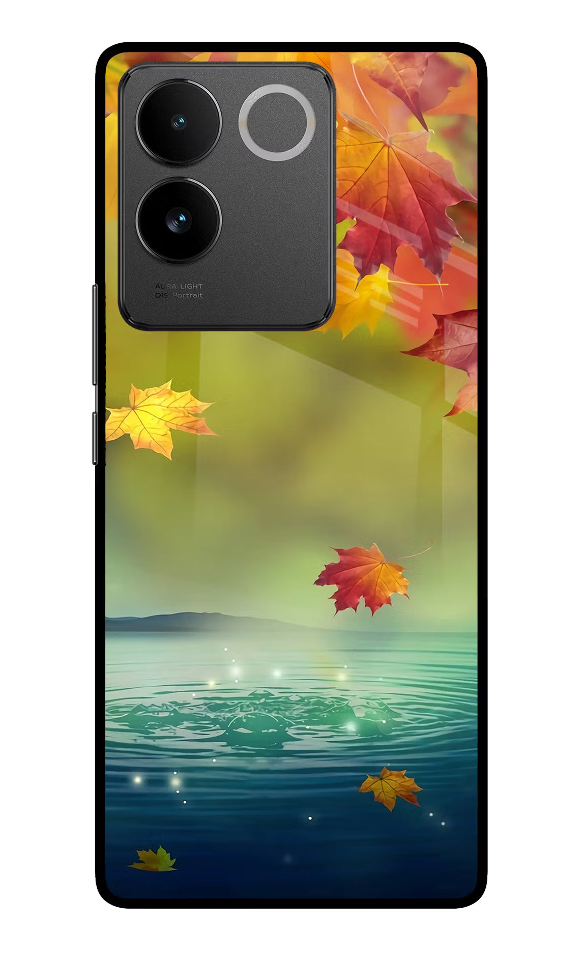 Flowers Vivo T2 Pro 5G Glass Case Back Cover by Casekaro