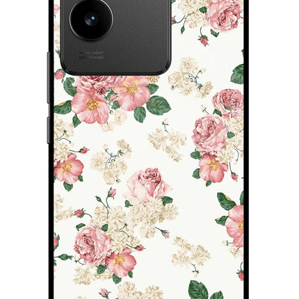 Flowers Vivo T2 Pro 5G Glass Case Back Cover by Casekaro