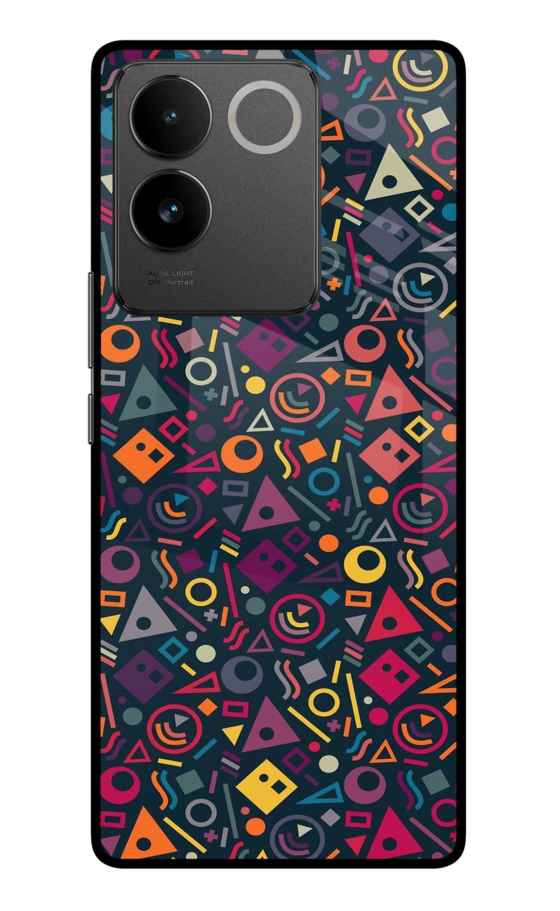 Geometric Abstract Vivo T2 Pro 5G Glass Case Back Cover by Casekaro