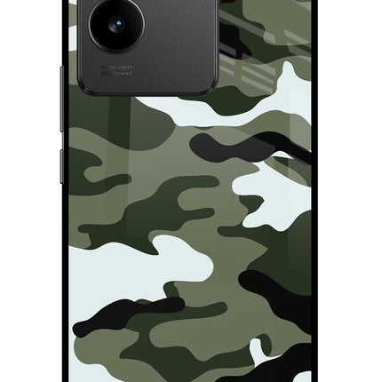 Camouflage Vivo T2 Pro 5G Glass Case Back Cover by Casekaro