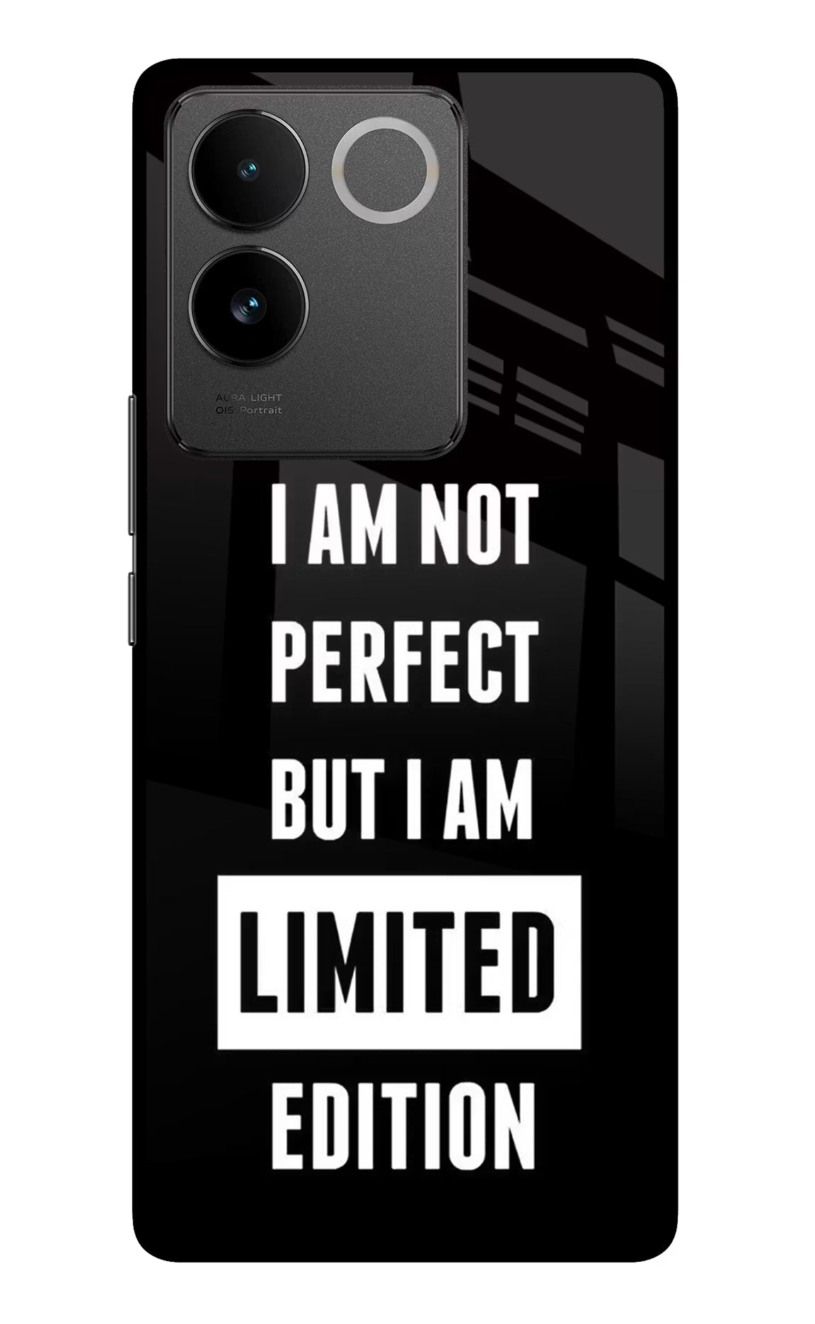 I Am Not Perfect But I Am Limited Edition Vivo T2 Pro 5G Glass Case Back Cover by Casekaro