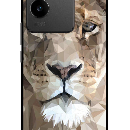 Lion Art Vivo T2 Pro 5G Glass Case Back Cover by Casekaro