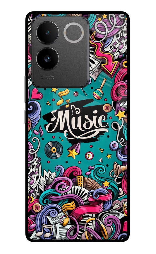 Music Graffiti Vivo T2 Pro 5G Glass Case