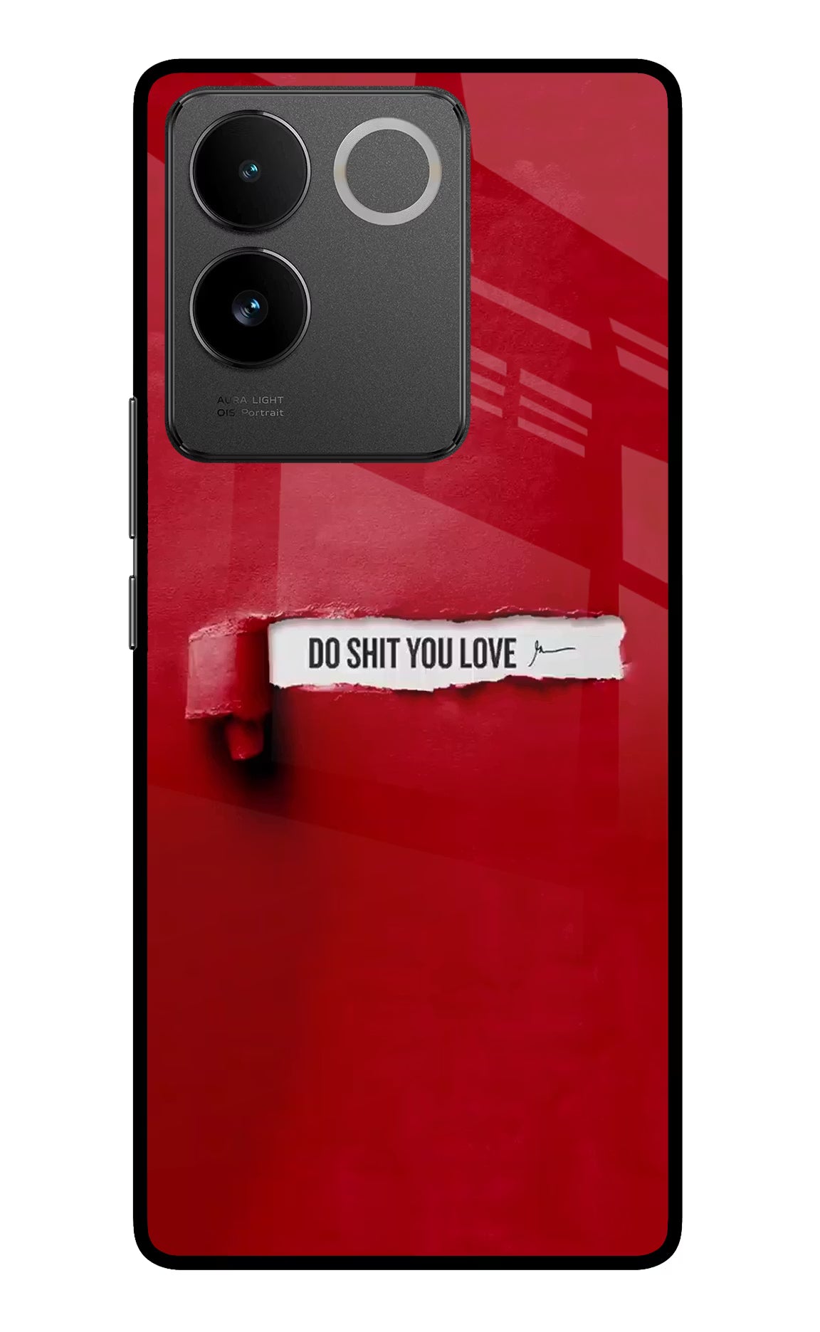 Do Shit You Love Vivo T2 Pro 5G Glass Case Back Cover by Casekaro