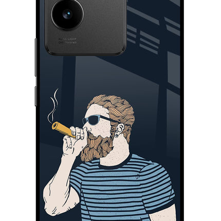 Smoking Vivo T2 Pro 5G Glass Case Back Cover by Casekaro