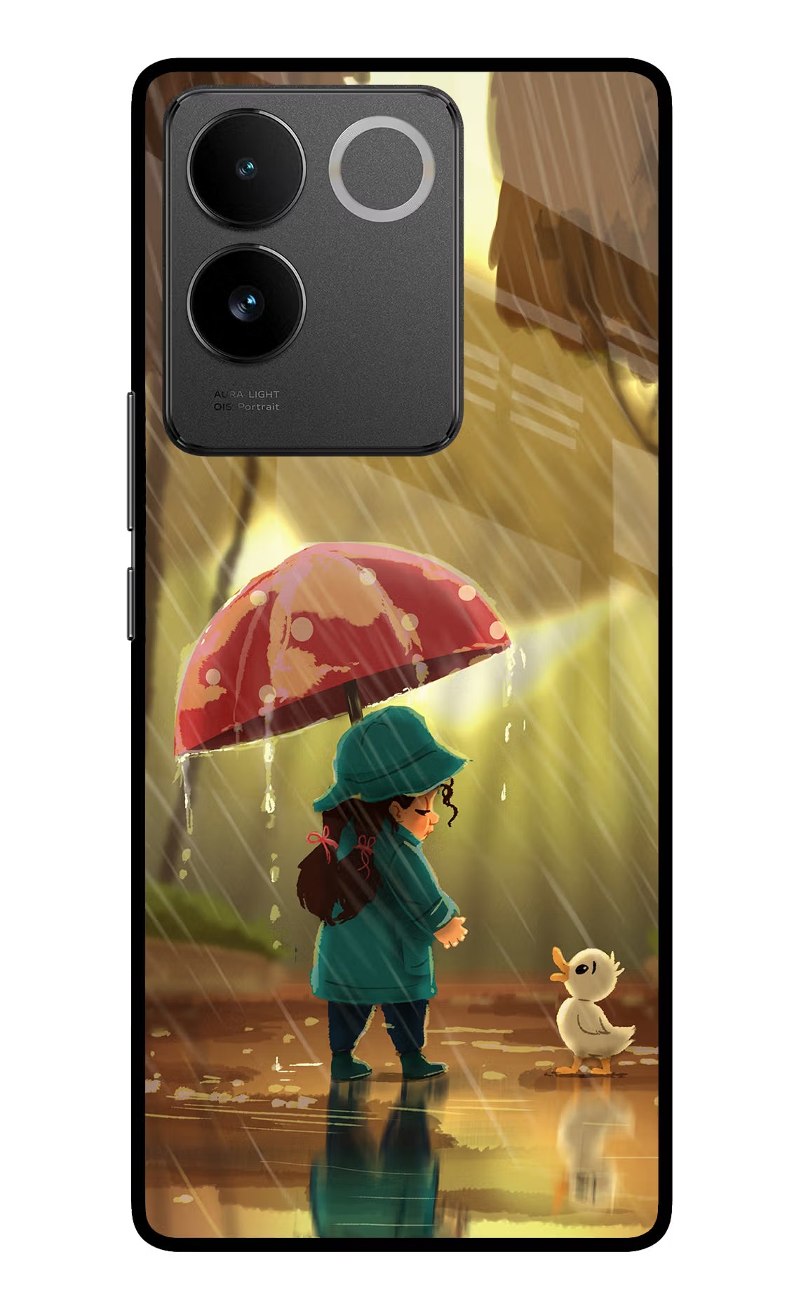 Rainy Day Vivo T2 Pro 5G Glass Case Back Cover by Casekaro